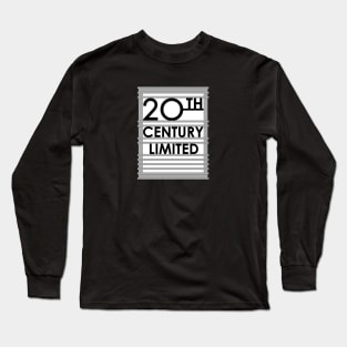 20th Century Limited Streamliner Train Drumhead Long Sleeve T-Shirt